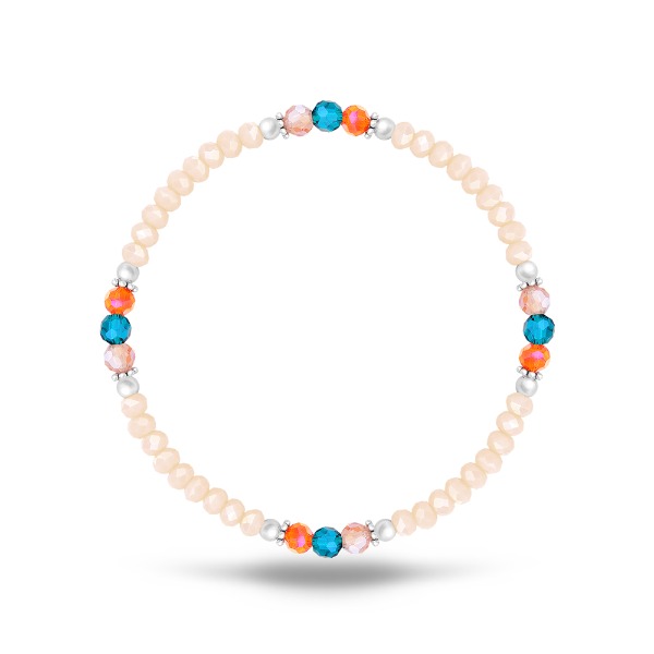 Apricot Mellifluous Crystal Beads Bracelet [MSJ-BZJ90157]
