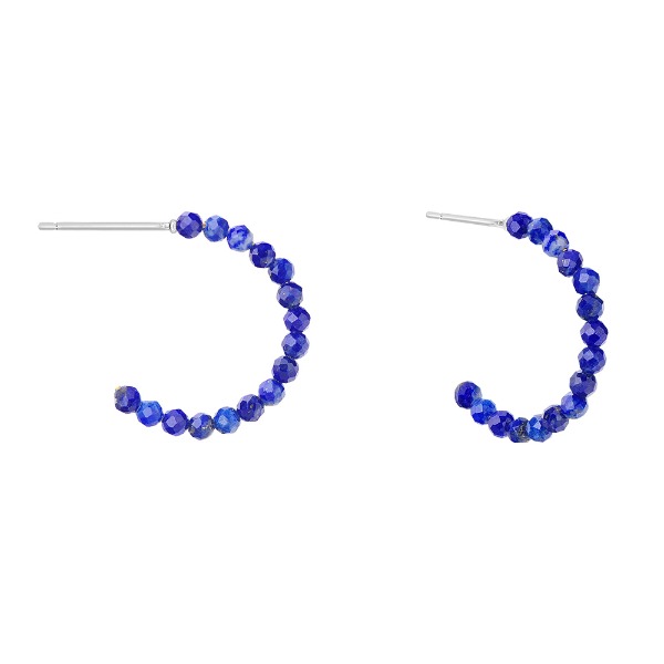 Radiant Lapis Natural Stone Beads Earring [MSJ-BZJ90105]