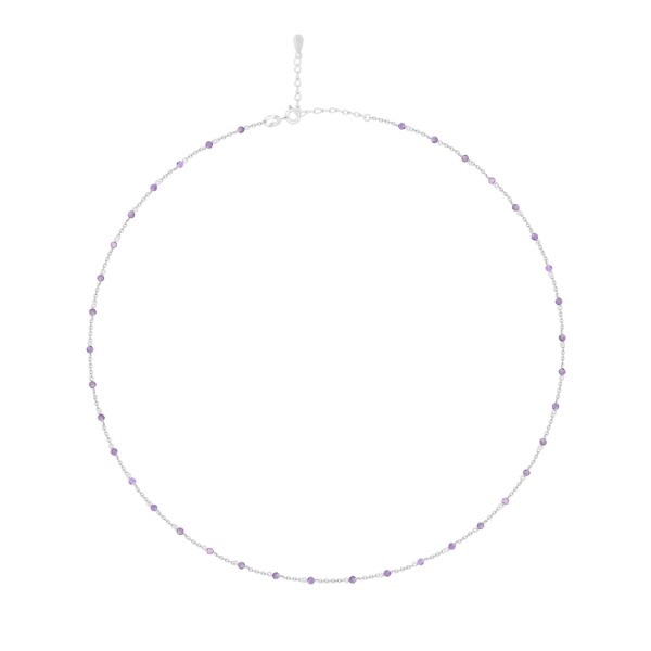 Lovesome lavender Crystal Beads Necklace [MSJ-BZJ90019]