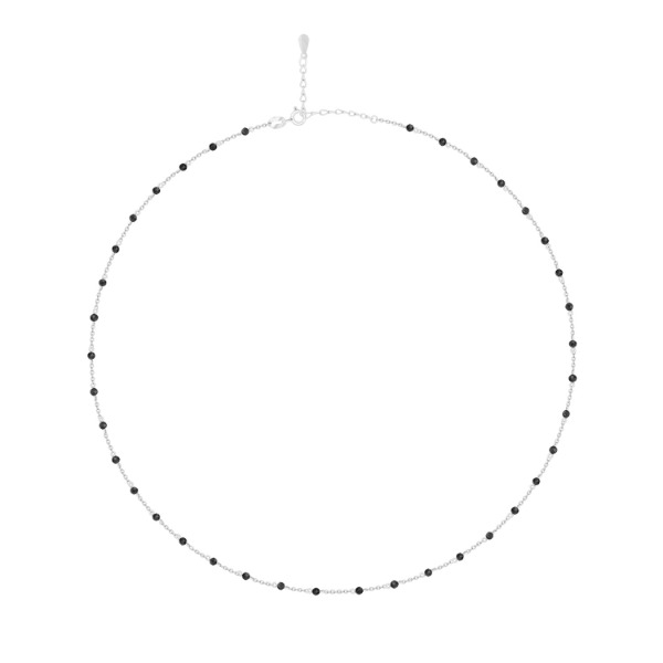 Lovesome black Crystal Beads Necklace [MSJ-BZJ90021]