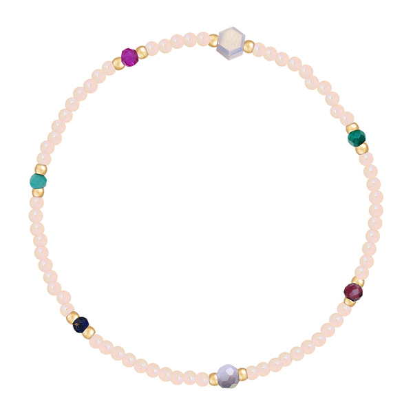 [핸드메이드 선물포장/비즈팔찌/엔틱팔찌] &quot;De aeseohsta&quot; Beige Droplet Beads Bracelet