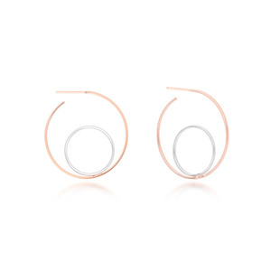 &#039;위험한 약속&#039; 박하나 귀걸이  [아티카]Armonia Combi Circle in circle Silver Earrings[925silver]