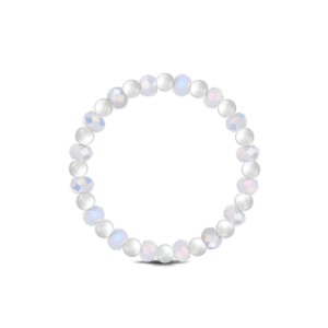 Halcyon white Crystal Beads Ring [MSJ-BZJ90010]