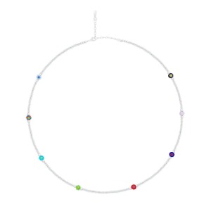 Luminous white Seed Beads Necklace [MSJ-BZJ90076]
