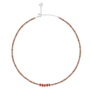 Bright Brown Natural Stone Beads Necklace [MSJ-BZJ90204]