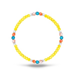 Yellow Mellifluous Crystal Beads Bracelet [MSJ-BZJ90156]