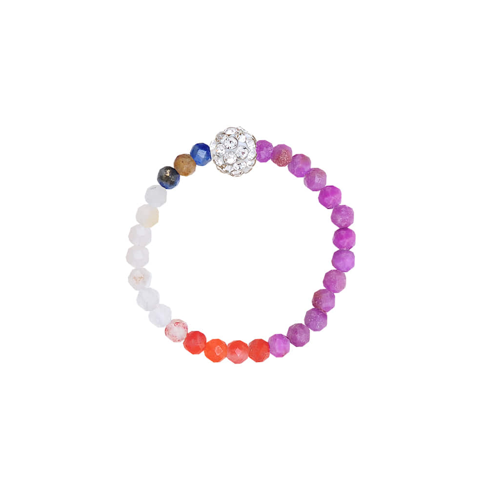 [핸드메이드 선물포장/비즈반지/미러볼비즈반지] &quot;De aeseohsta&quot; Violet Risus Beads Ring