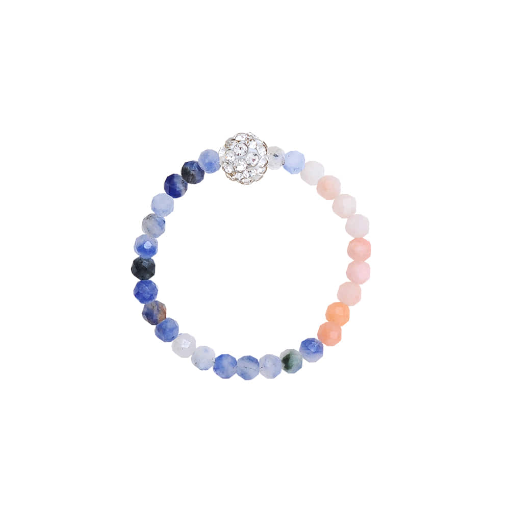 [핸드메이드 선물포장/비즈반지/미러볼비즈반지] &quot;De aeseohsta&quot; Blue Risus Beads Ring