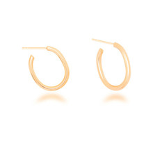 [아티카]Thick and Solid Oval Silver Earrings[925silver]