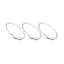 [아티카]Simple Layered 3set Silver Ring[925silver]