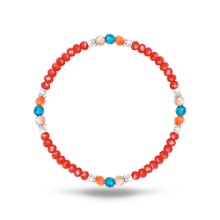 Red Mellifluous Crystal Beads Bracelet [MSJ-BZJ90155]