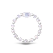 White Radiant Crystal Beads Ring [MSJ-BZJ90160]