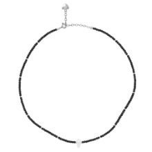 Felice Black Natural Stone Beads Necklace [MSJ-BZJ90206]