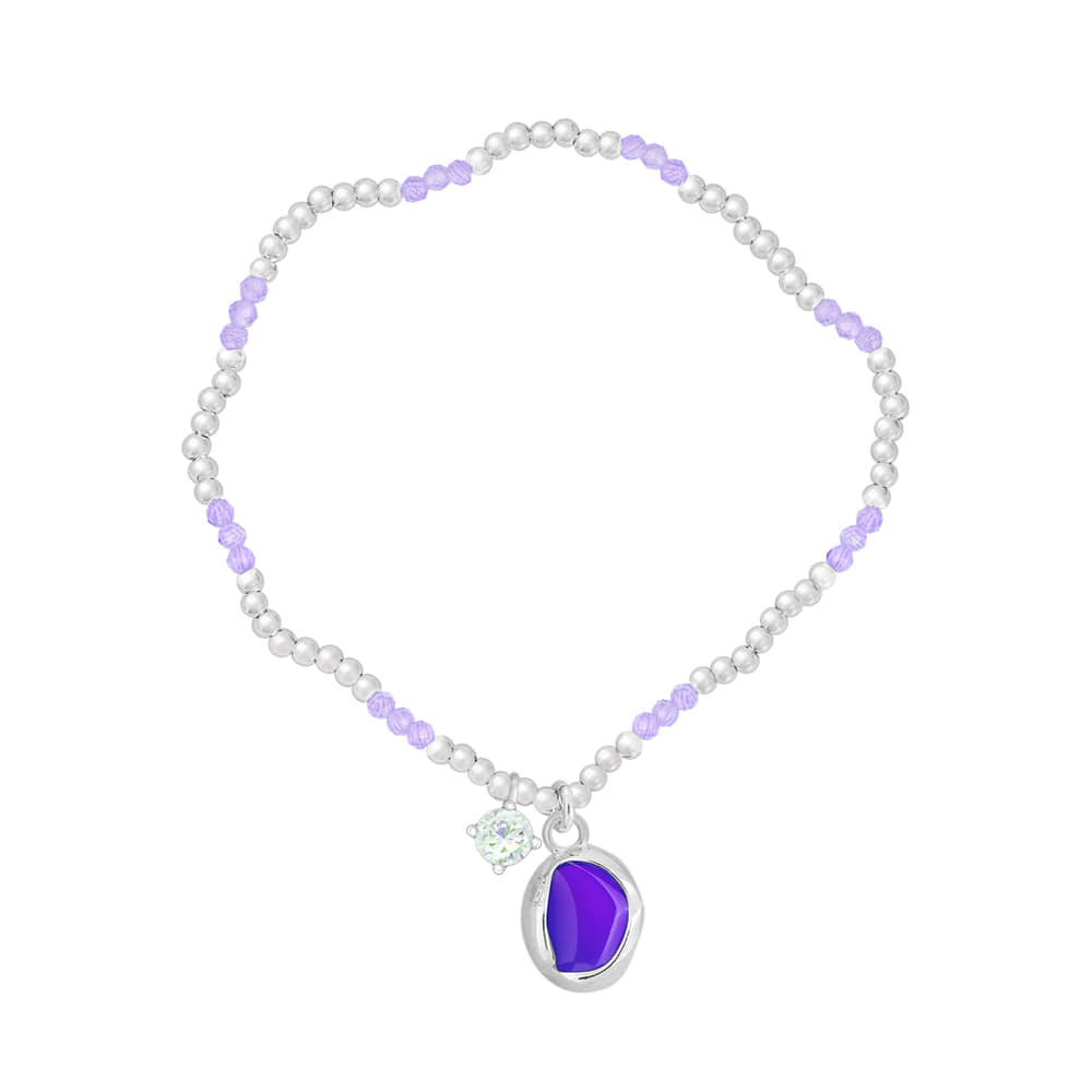 Violet point silver Bracelet [선물포장/MSJ-BZJ90247]