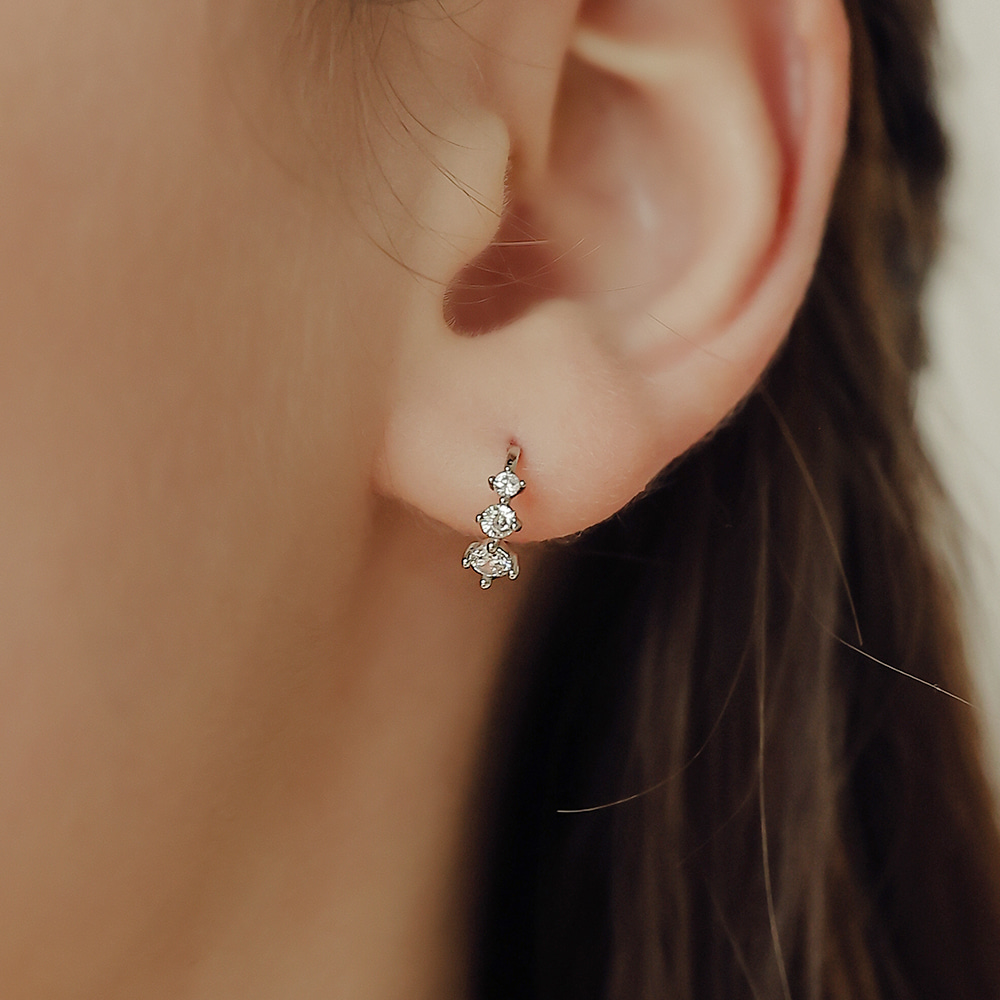 [핸드메이드선물포장] Idyllic Spatium 925 Silver Earring
