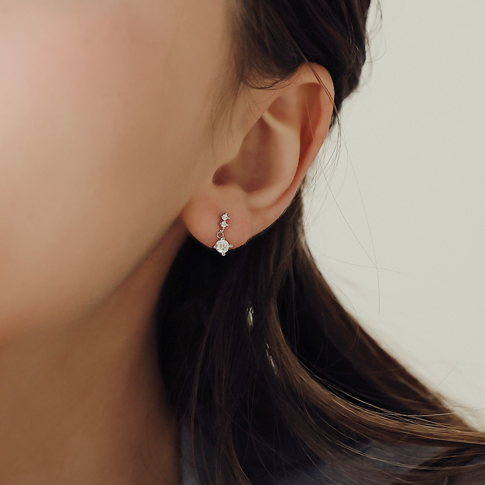 [핸드메이드선물포장] Idyllic Nox 925 Silver Earring