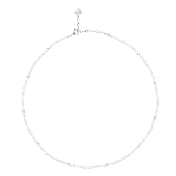 Pavel White Crystal Beads Necklace [MSJ-BZJ90169]