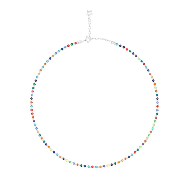 Iridescent Crystal Beads Necklace [MSJ-BZJ90025]
