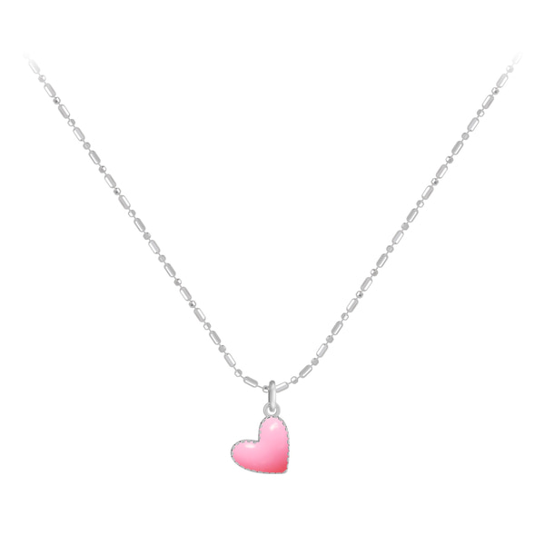 Idyllic Pink Aloha 925 Silver Necklace [선물포장/MSJ-30059]