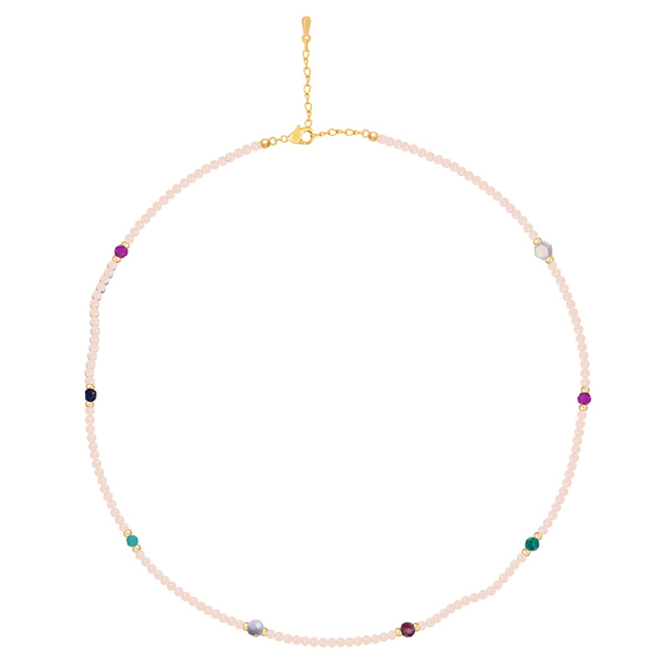 [핸드메이드 선물포장/비즈목걸이/엔틱목걸이] &quot;De aeseohsta&quot; Beige Droplet Beads Necklace