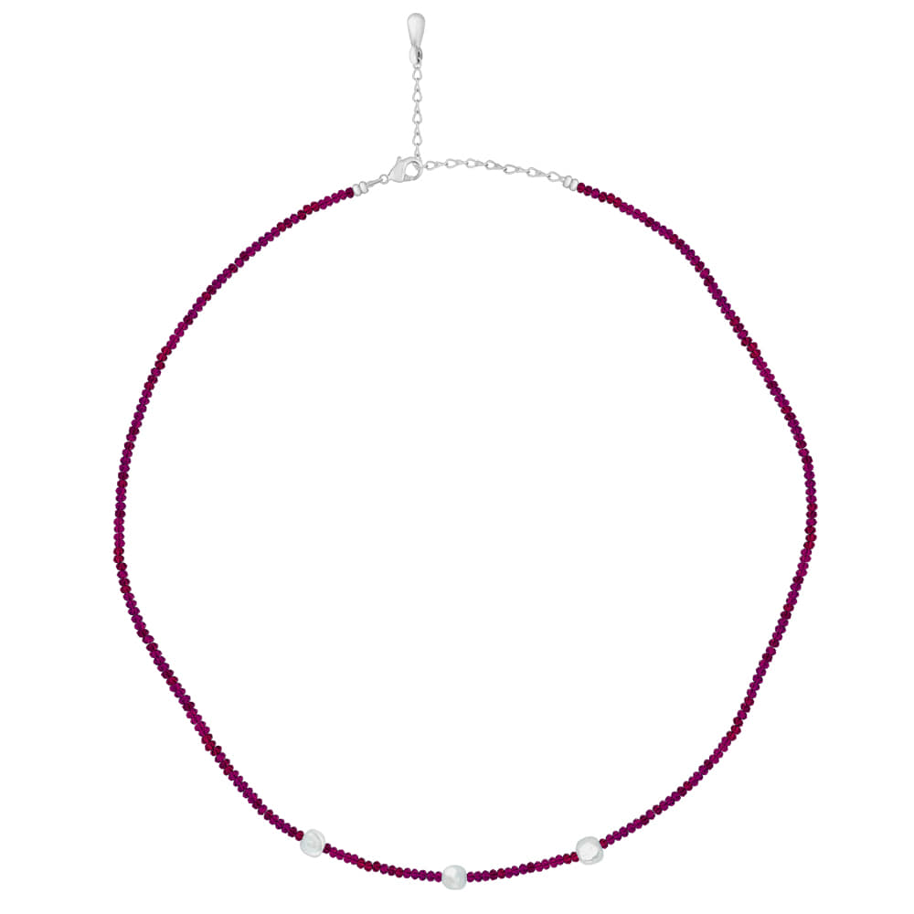 Lamis Red Crystal Beads Necklace [MSJ-BZJ90183]
