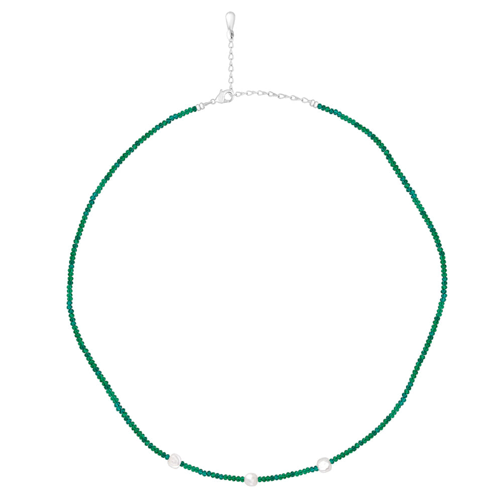 Lamis Green Crystal Beads Necklace [MSJ-BZJ90182]