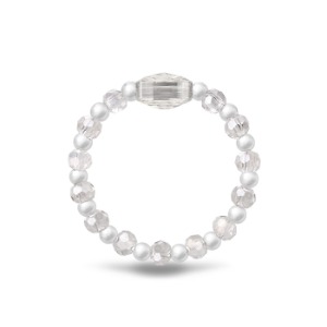 Gray Radiant Crystal Beads Ring [MSJ-BZJ90161]