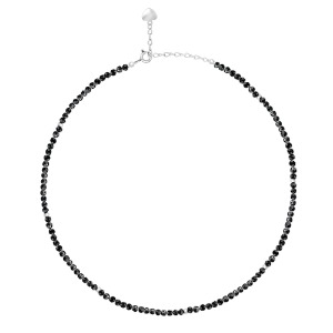 Pavel Black Crystal Beads Necklace [MSJ-BZJ90166]