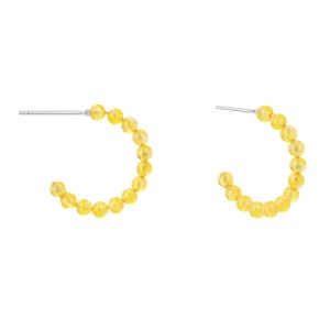 Radiant Yellow jade Natural Stone Beads Earring [MSJ-BZJ90107]
