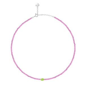 Ariel Pink Natural Stone Beads Necklace [MSJ-BZJ90201]