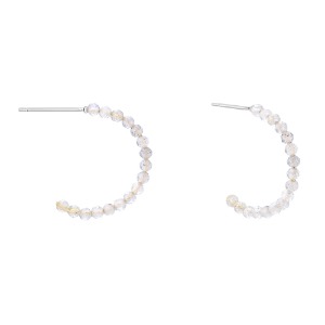 Radiant White Moonstone Natural Stone Beads Earring [MSJ-BZJ90100]