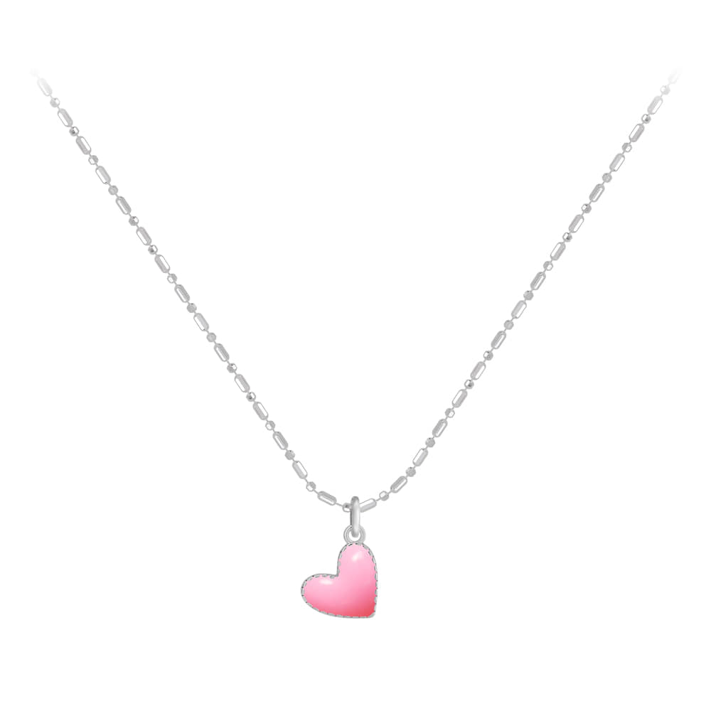 Idyllic Pink Aloha 925 Silver Necklace [선물포장/MSJ-30059]