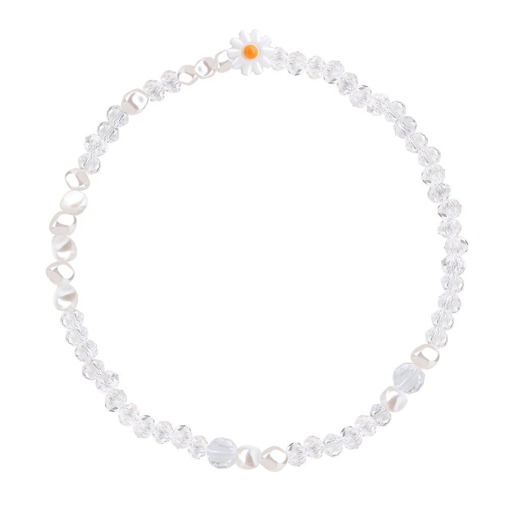 [핸드메이드 선물포장/비즈팔찌/진주팔찌] &quot;De aeseohsta&quot; White Floria Beads Bracelet