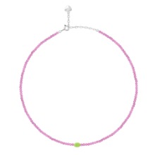 Ariel Pink Natural Stone Beads Necklace [MSJ-BZJ90201]