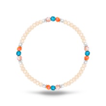 Apricot Mellifluous Crystal Beads Bracelet [MSJ-BZJ90157]