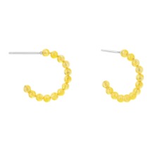 Radiant Yellow jade Natural Stone Beads Earring [MSJ-BZJ90107]