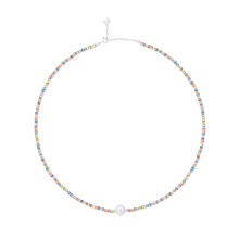 Elfin blue Crystal Beads Necklace [MSJ-BZJ90116]