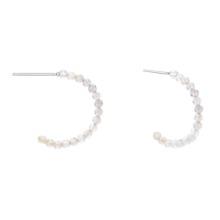 Radiant White Moonstone Natural Stone Beads Earring [MSJ-BZJ90100]