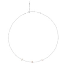 Lamis White Crystal Beads Necklace [MSJ-BZJ90184]