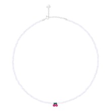 White Cherry Crystal Beads Necklace [MSJ-BZJ90175]