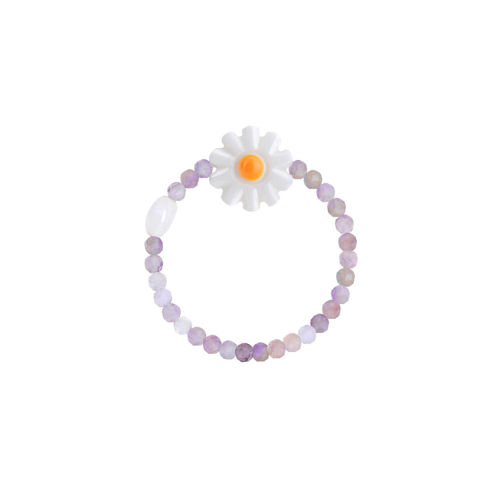 [핸드메이드 선물포장/비즈반지/꽃반지] &quot;De aeseohsta&quot; Violet Pure Beads Ring